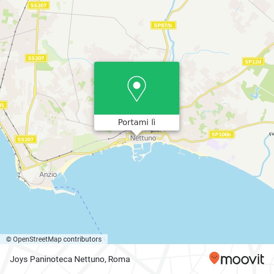 Mappa Joys Paninoteca Nettuno, Piazza Volsci, 7 00048 Nettuno