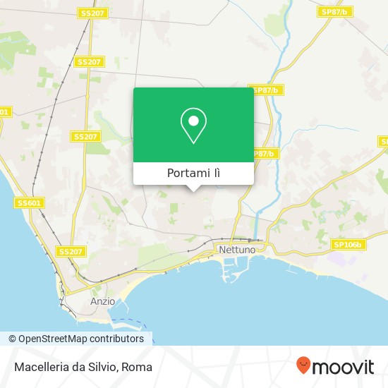 Mappa Macelleria da Silvio, Via San Giacomo, 230 00048 Nettuno