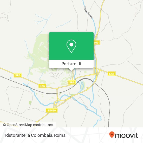 Mappa Ristorante la Colombaia, Via Montecassino 03043 Cassino