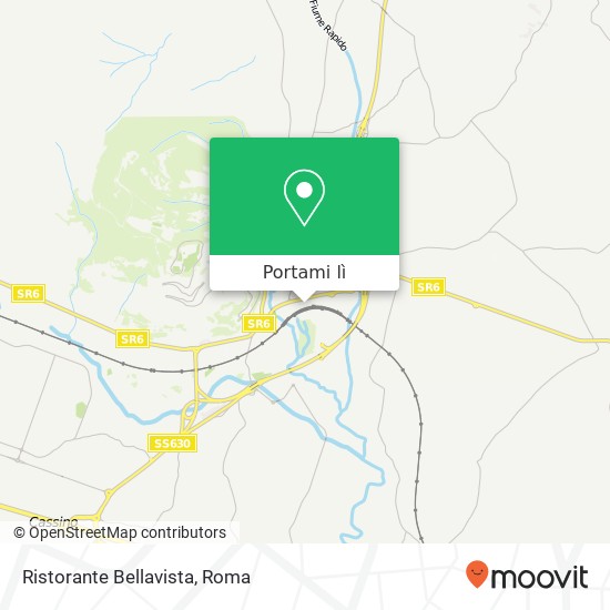 Mappa Ristorante Bellavista, Via Rapido 03043 Cassino
