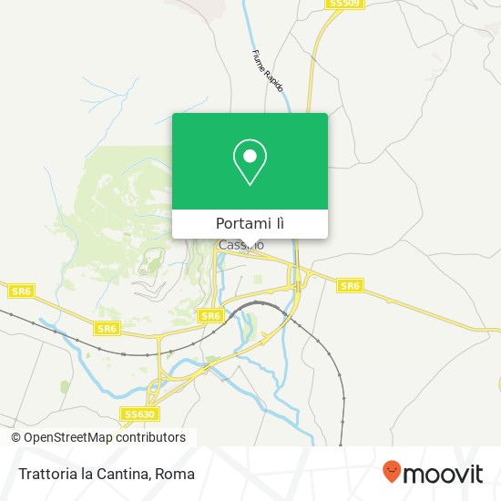 Mappa Trattoria la Cantina, Via Enrico De Nicola 03043 Cassino