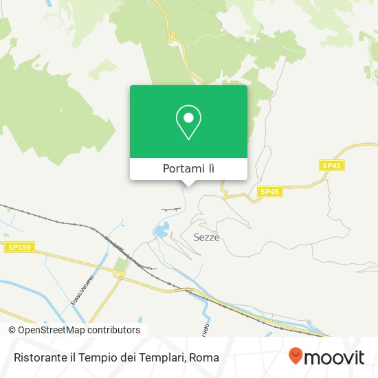 Mappa Ristorante il Tempio dei Templari, 04018 Sezze