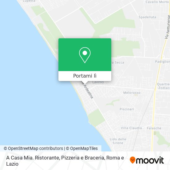 Mappa A Casa Mia. Ristorante, Pizzeria e Braceria