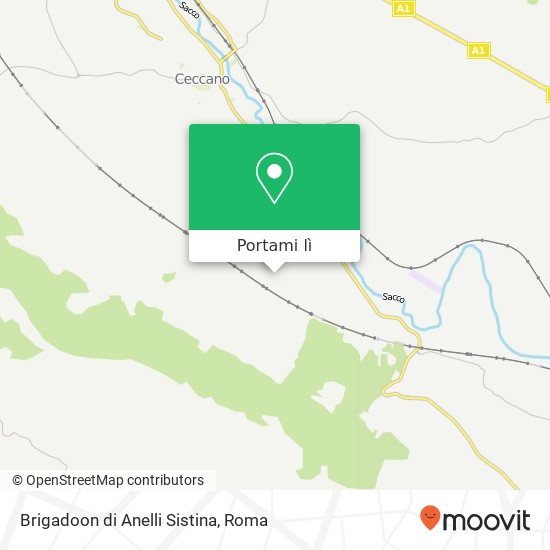 Mappa Brigadoon di Anelli Sistina, Via Maiura 03023 Ceccano