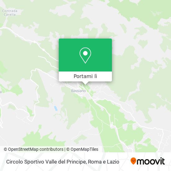Mappa Circolo Sportivo Valle del Principe