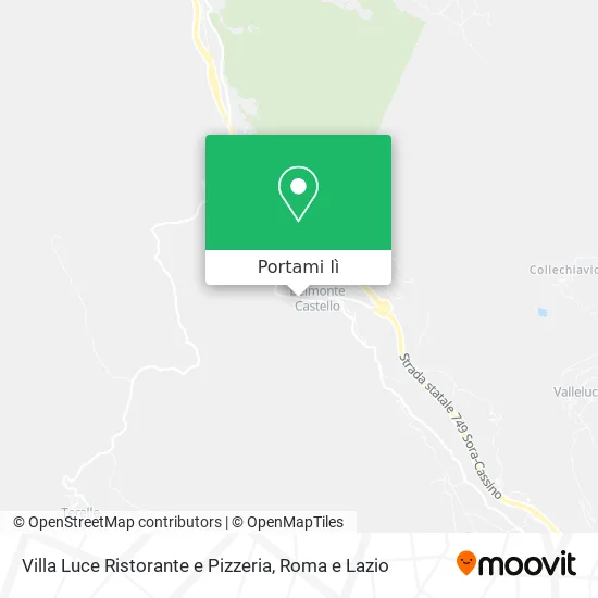Mappa Villa Luce Ristorante e Pizzeria