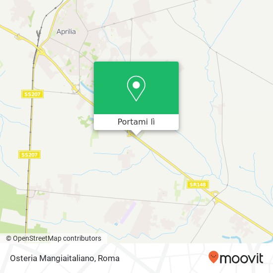 Mappa Osteria Mangiaitaliano, Via Pontina, 46 04011 Aprilia