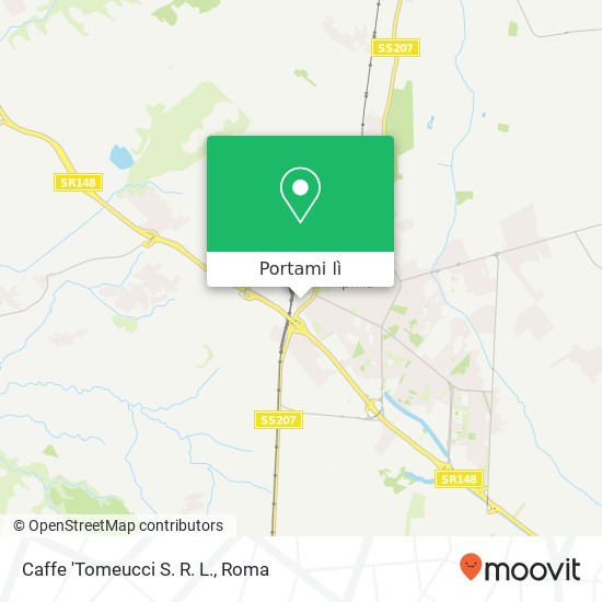 Mappa Caffe 'Tomeucci S. R. L., Via della Stazione 04011 Aprilia