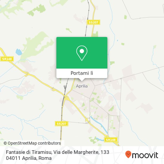 Mappa Fantasie di Tiramisu, Via delle Margherite, 133 04011 Aprilia