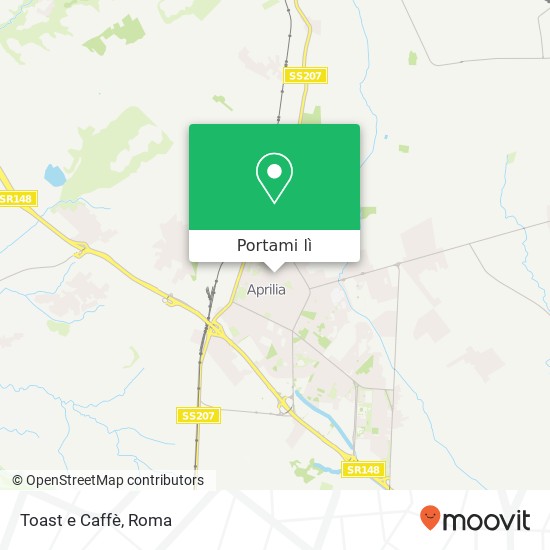 Mappa Toast e Caffè, Via dei Lauri 04011 Aprilia