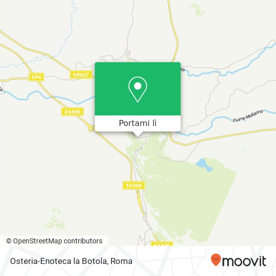 Mappa Osteria-Enoteca la Botola, Via Vittorio Emanuele II, 29 03042 Atina