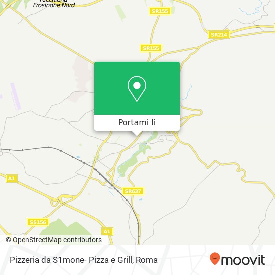 Mappa Pizzeria da S1mone- Pizza e Grill, Via Marittima, 254 Frosinone