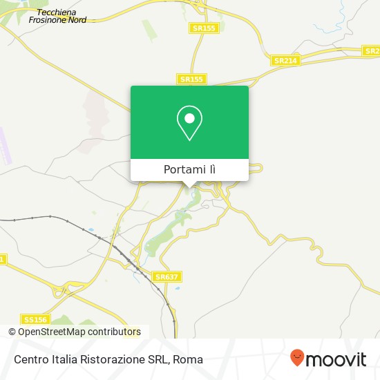 Mappa Centro Italia Ristorazione SRL, Via Mola Vecchia, 2 03100 Frosinone