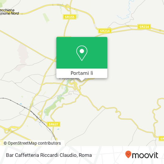 Mappa Bar Caffetteria Riccardi Claudio, Via Domenico Antonio Guglielmi, 17 03100 Frosinone