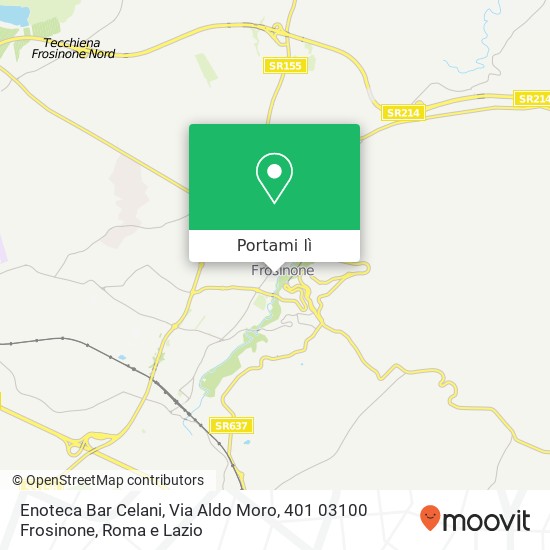 Mappa Enoteca Bar Celani, Via Aldo Moro, 401 03100 Frosinone