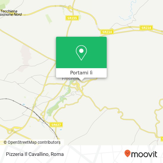 Mappa Pizzeria Il Cavallino, Via Giuseppe Garibaldi, 126 03100 Frosinone