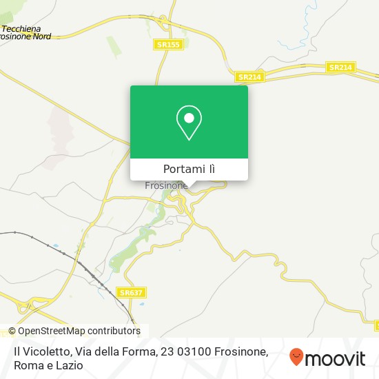 Mappa Il Vicoletto, Via della Forma, 23 03100 Frosinone