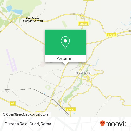 Mappa Pizzeria Re di Cuori, Via Berna 03100 Frosinone