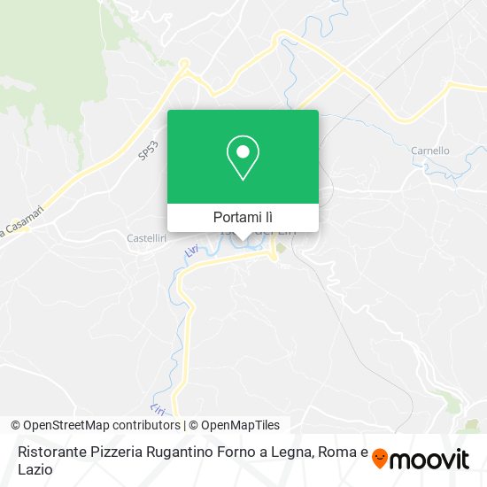 Mappa Ristorante Pizzeria Rugantino Forno a Legna
