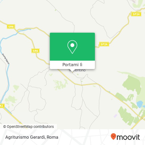 Mappa Agriturismo Gerardi, Borgo Giuseppe Garibaldi 03013 Ferentino