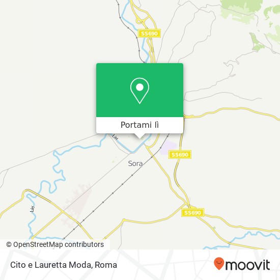 Mappa Cito e Lauretta Moda, Via Vittorio Emanuele III 03039 Sora