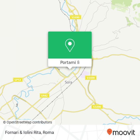 Mappa Fornari & Iolini Rita, Corso dei Volsci 03039 Sora