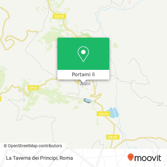 Mappa La Taverna dei Principi, Via Cesare Battisti 03011 Alatri