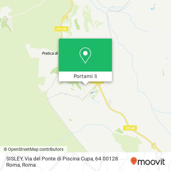 Mappa SISLEY, Via del Ponte di Piscina Cupa, 64 00128 Roma