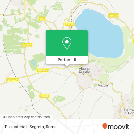 Mappa Pizzosteria Il Segreto, Via Olivella, 58 00041 Albano Laziale