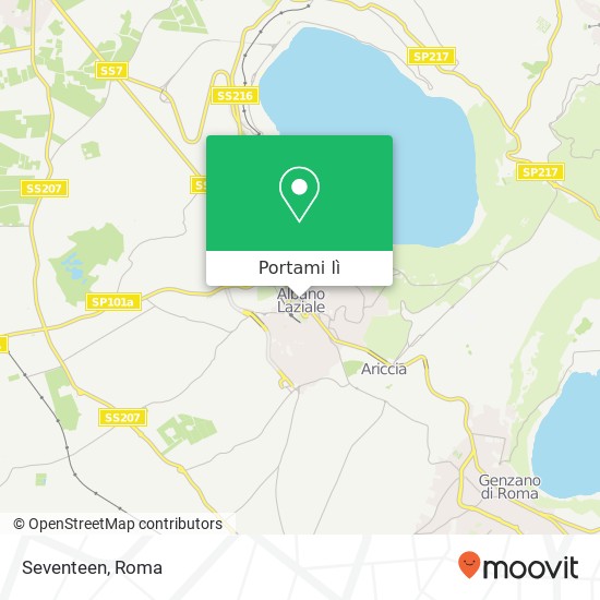 Mappa Seventeen, Via Appia Nuova, 90 00041 Albano Laziale