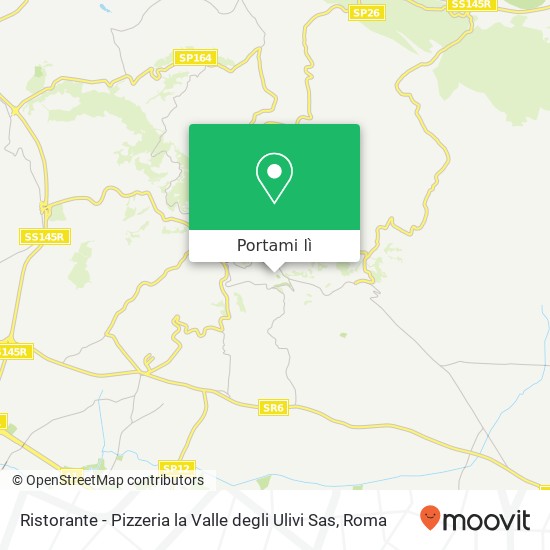 Mappa Ristorante - Pizzeria la Valle degli Ulivi Sas, Strada Vittorio Emanuele 03012 Anagni