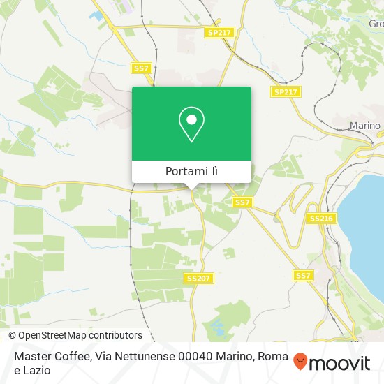 Mappa Master Coffee, Via Nettunense 00040 Marino