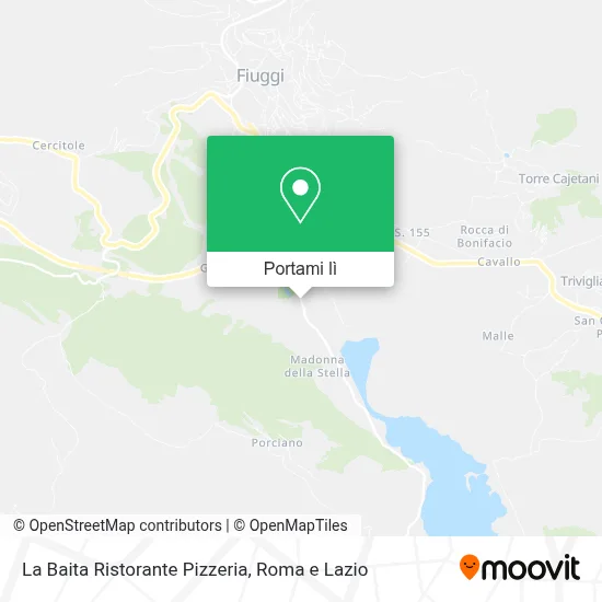 Mappa La Baita Ristorante Pizzeria