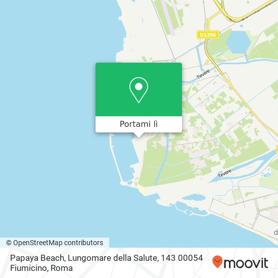 Mappa Papaya Beach, Lungomare della Salute, 143 00054 Fiumicino