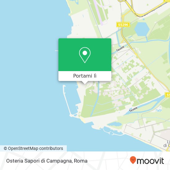 Mappa Osteria Sapori di Campagna, Via Licio Visintini 00054 Fiumicino