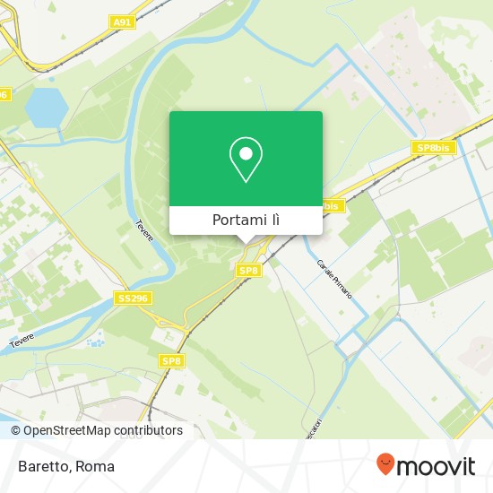 Mappa Baretto, Viale dei Romagnoli, 735 00119 Roma