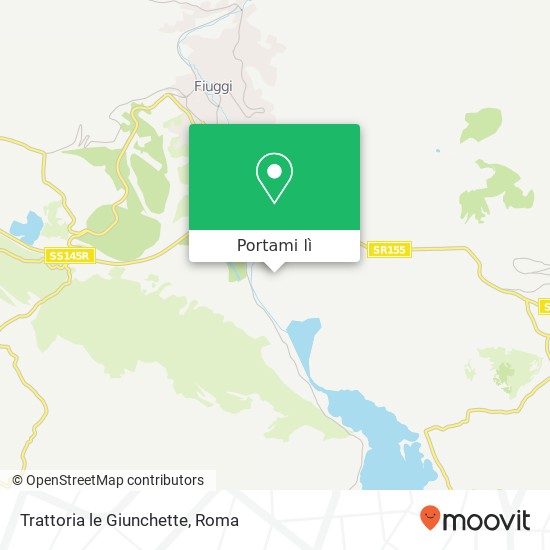Mappa Trattoria le Giunchette, Via Colle delle Mele 03014 Fiuggi