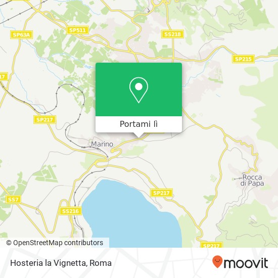 Mappa Hosteria la Vignetta, Via Colonna 00047 Marino