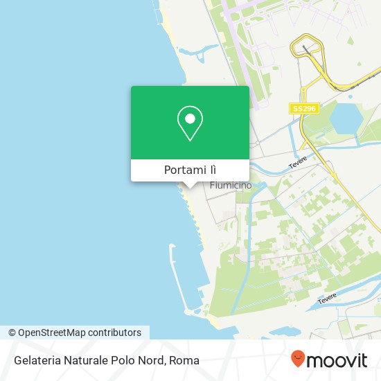 Mappa Gelateria Naturale Polo Nord, Lungomare della Salute, 223A 00054 Fiumicino