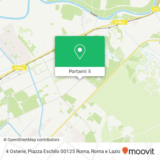 Mappa 4 Osterie, Piazza Eschilo 00125 Roma