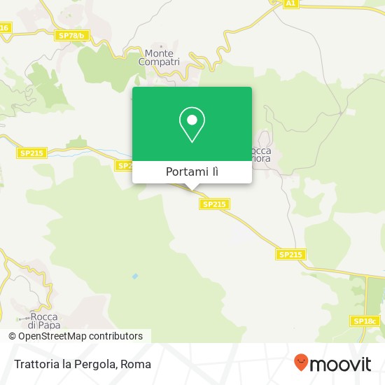 Mappa Trattoria la Pergola, 00079 Rocca Priora