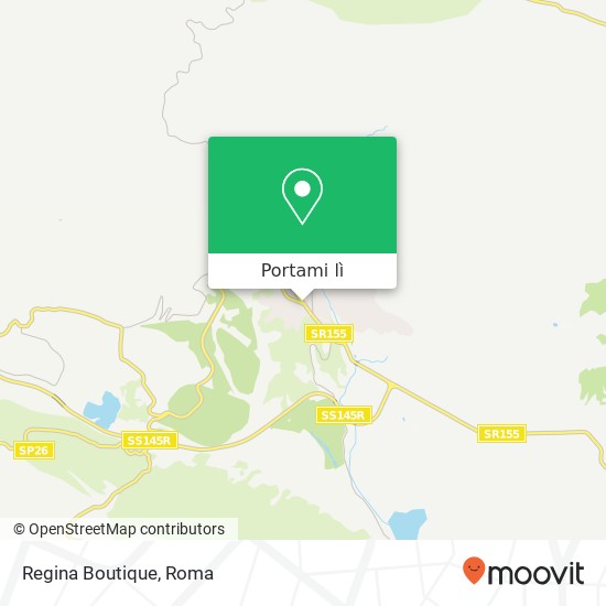 Mappa Regina Boutique, Via dei Villini 03014 Fiuggi