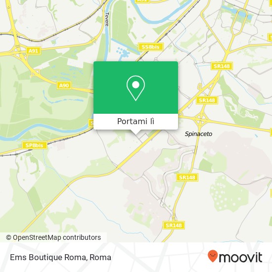 Mappa Ems Boutique Roma, Piazza Enrico Martini 00127 Roma