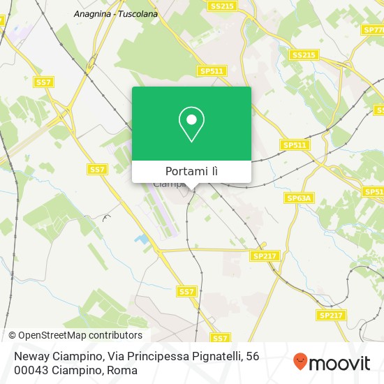 Mappa Neway Ciampino, Via Principessa Pignatelli, 56 00043 Ciampino