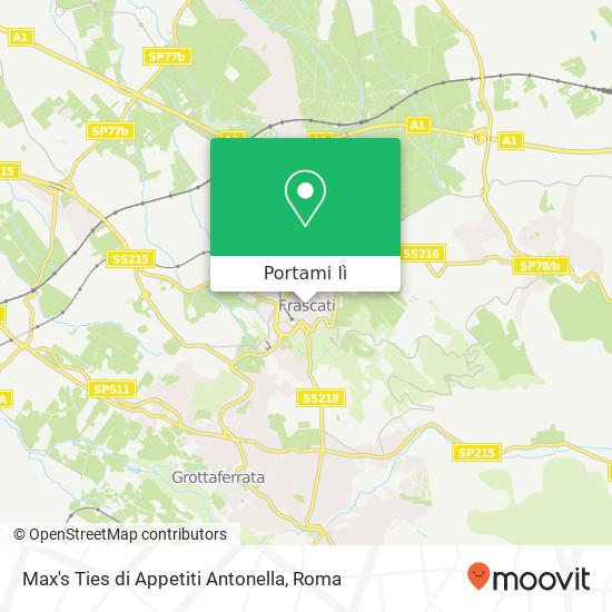 Mappa Max's Ties di Appetiti Antonella, Via Piave, 41 00044 Frascati