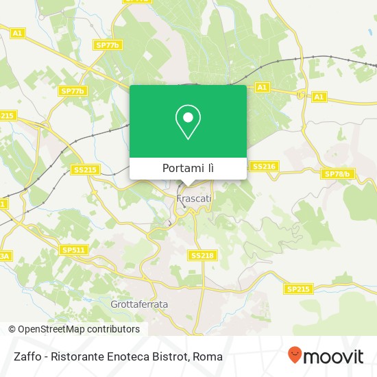 Mappa Zaffo - Ristorante Enoteca Bistrot, Via Nino Bixio, 2 00044 Frascati