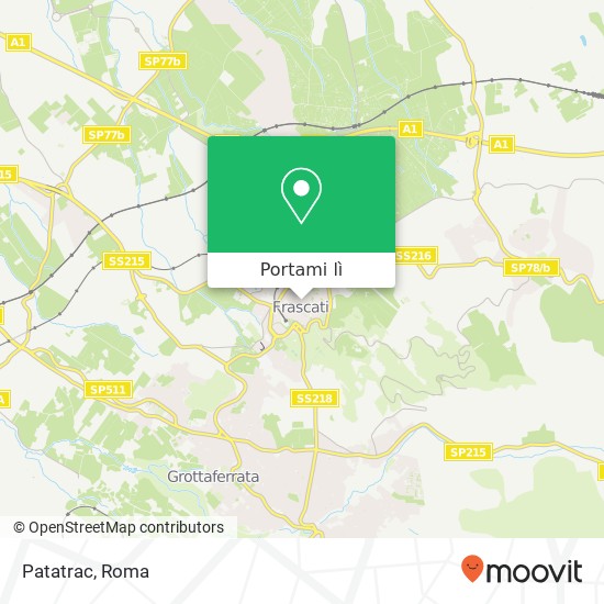 Mappa Patatrac, Via Cernaia, 17 00044 Frascati