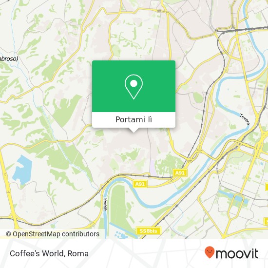 Mappa Coffee's World, Via del Monte delle Capre, 40 00148 Roma