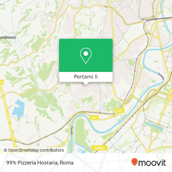 Mappa 99% Pizzeria Hostaria, Via del Monte delle Capre, 68 00148 Roma