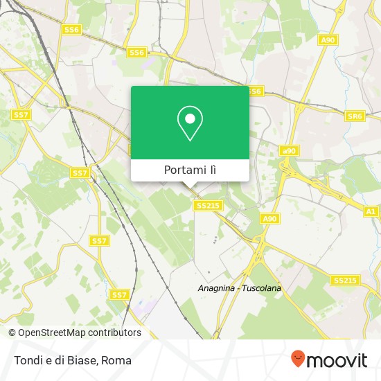 Mappa Tondi e di Biase, Via Tuscolana, 1480 00174 Roma